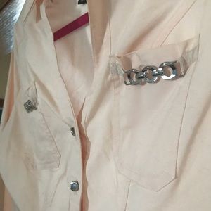 Express Essential Shirt- XS Blush Pink w/ accents